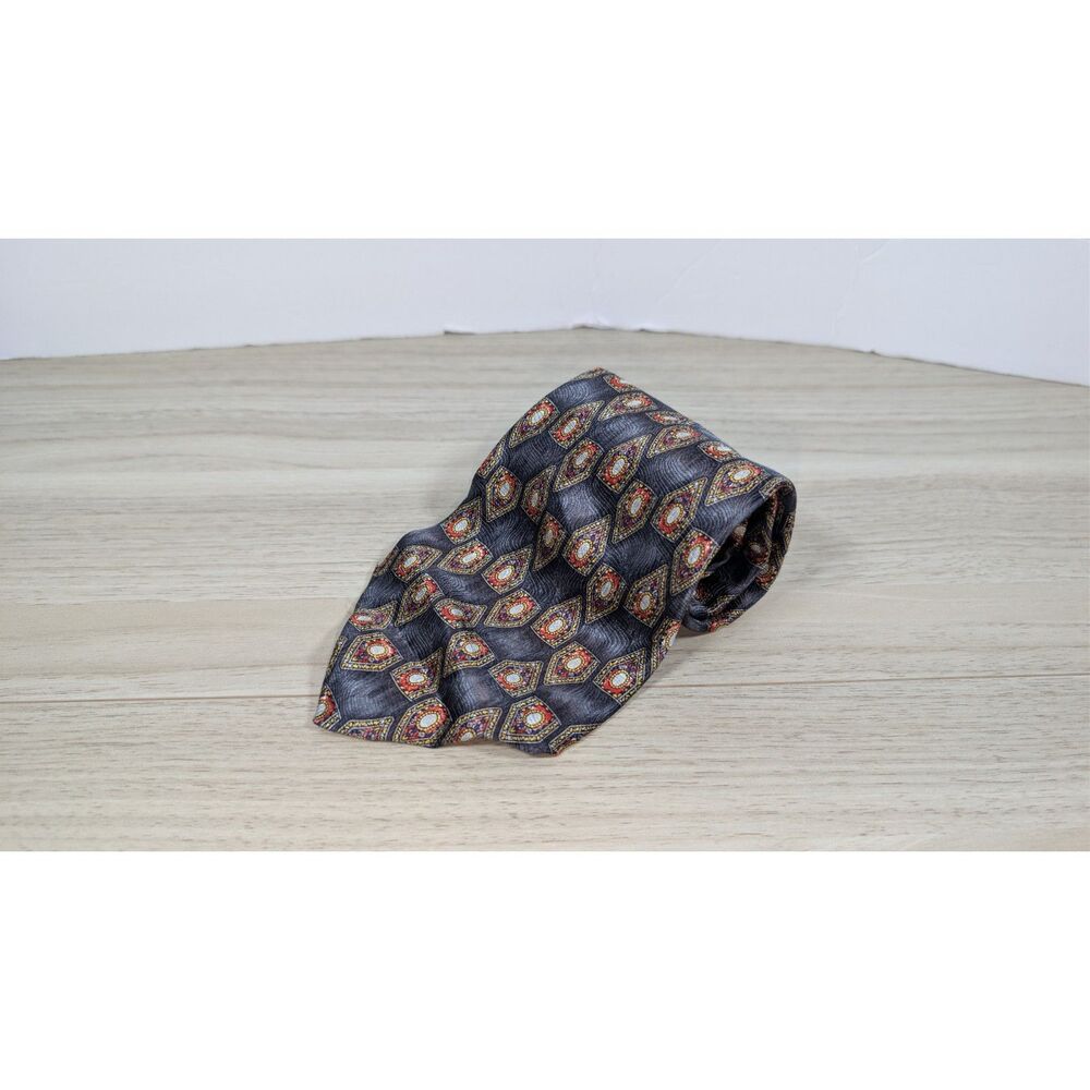 Metropolitan Museum of Art Tie Geometric Pattern Silk Blend Designer